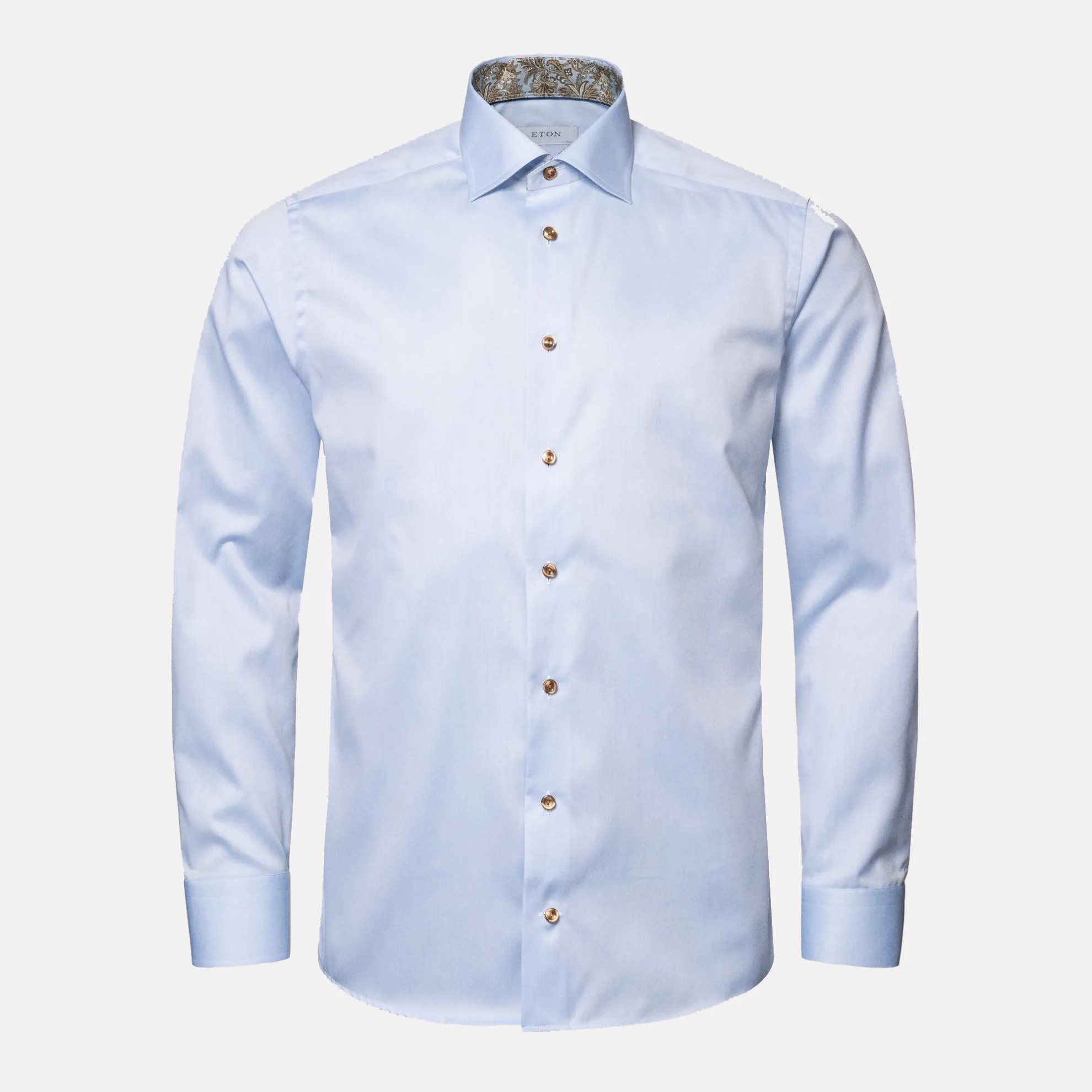Paisley Effect Contemporary Fit Signature Twill  / Light Blue