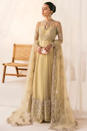 Pakistani Pishwas Dress in Olive Green Shade #PS926