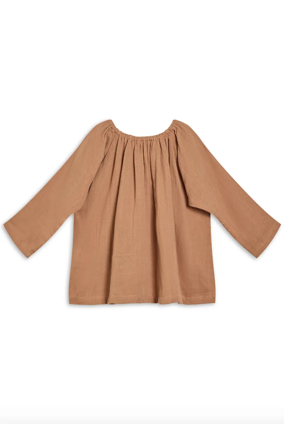 Pocket Smock in Tan Double Voille