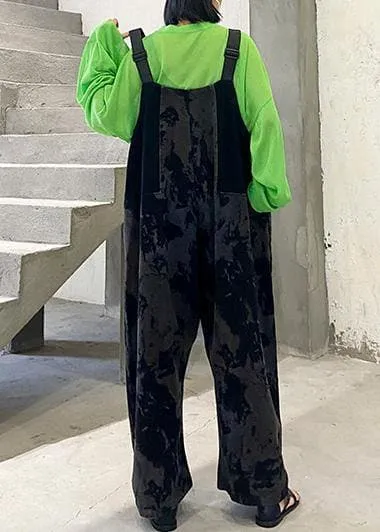 Popular overalls women's summer fashion large size loose straight tube Siamese pants