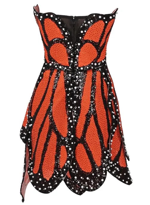 Pre Order:  Butterfly Sequined Mini Dress
