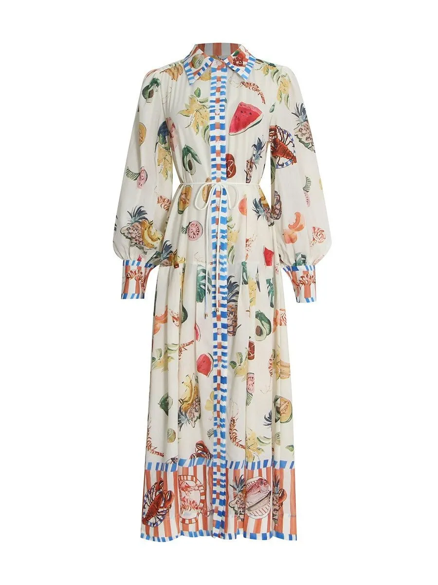 Pre Order:  Fruit Printed Dress