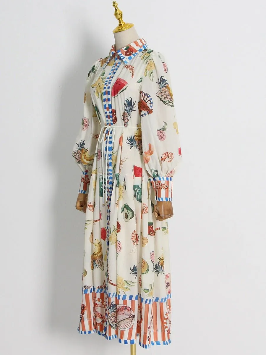 Pre Order:  Fruit Printed Dress