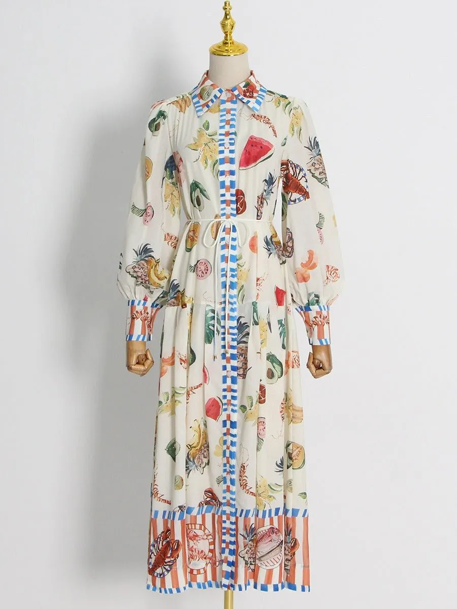 Pre Order:  Fruit Printed Dress
