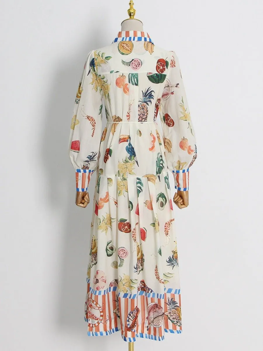 Pre Order:  Fruit Printed Dress