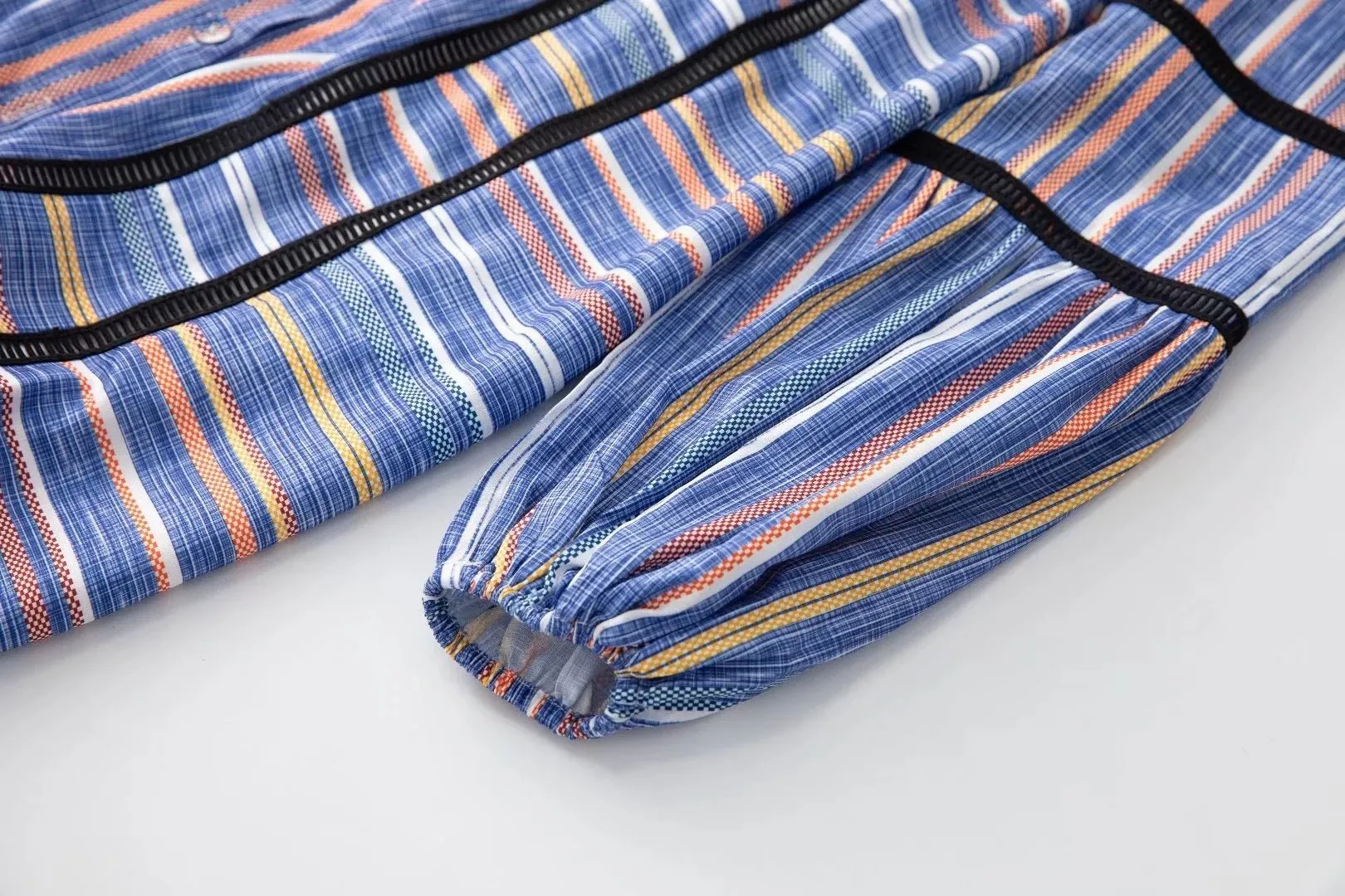 Pre Order:  Polo Collar Striped Dress