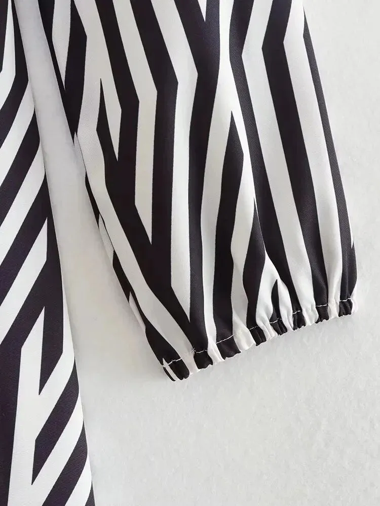 Pre Order:  Tie-Waist Striped Midi Dress