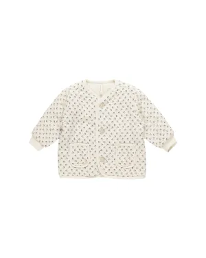 QUILTED V-NECK BUTTON JACKET || FRENCH FLORA
