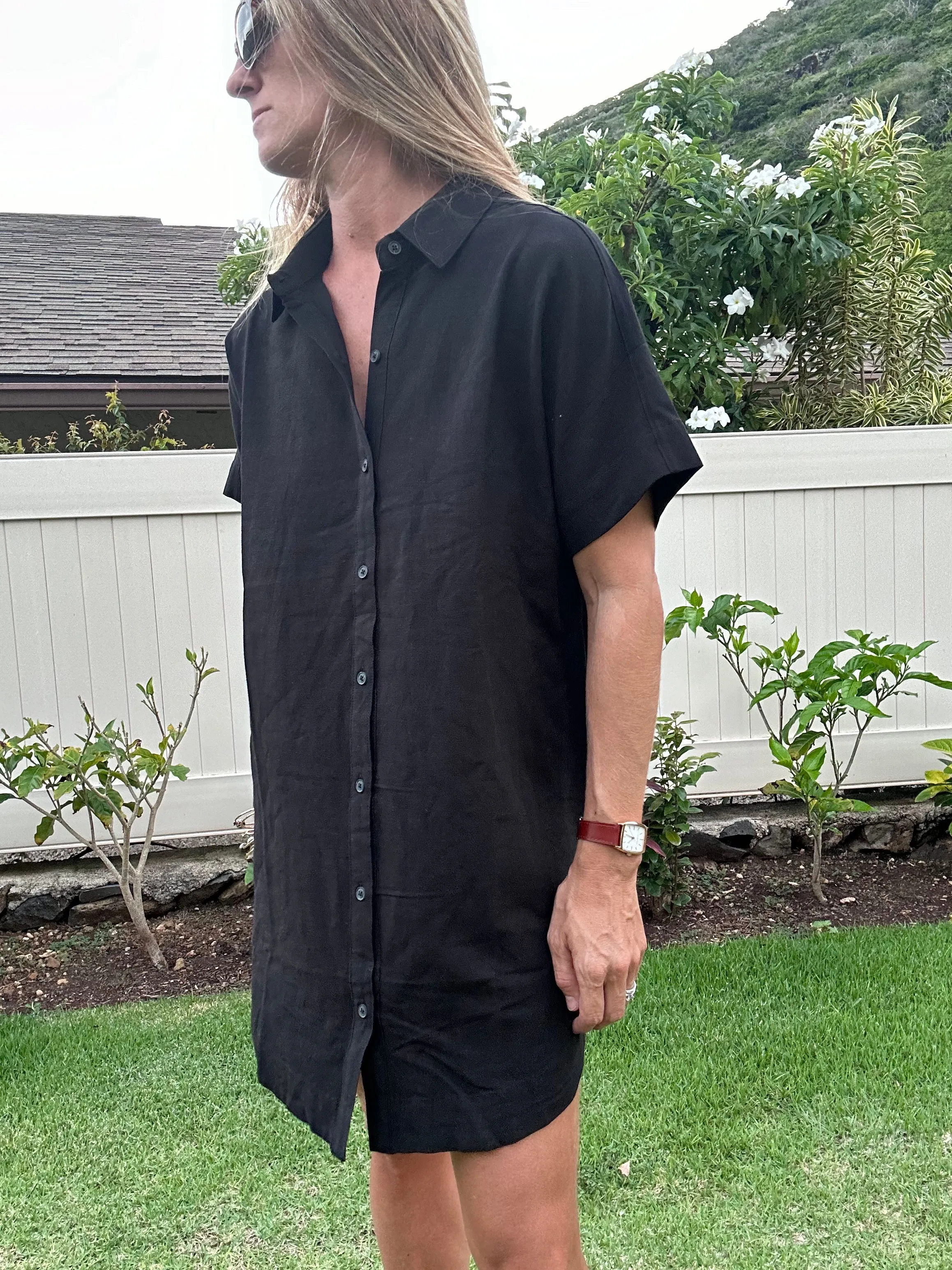 Rhythm Classic Shirt Dress - Black