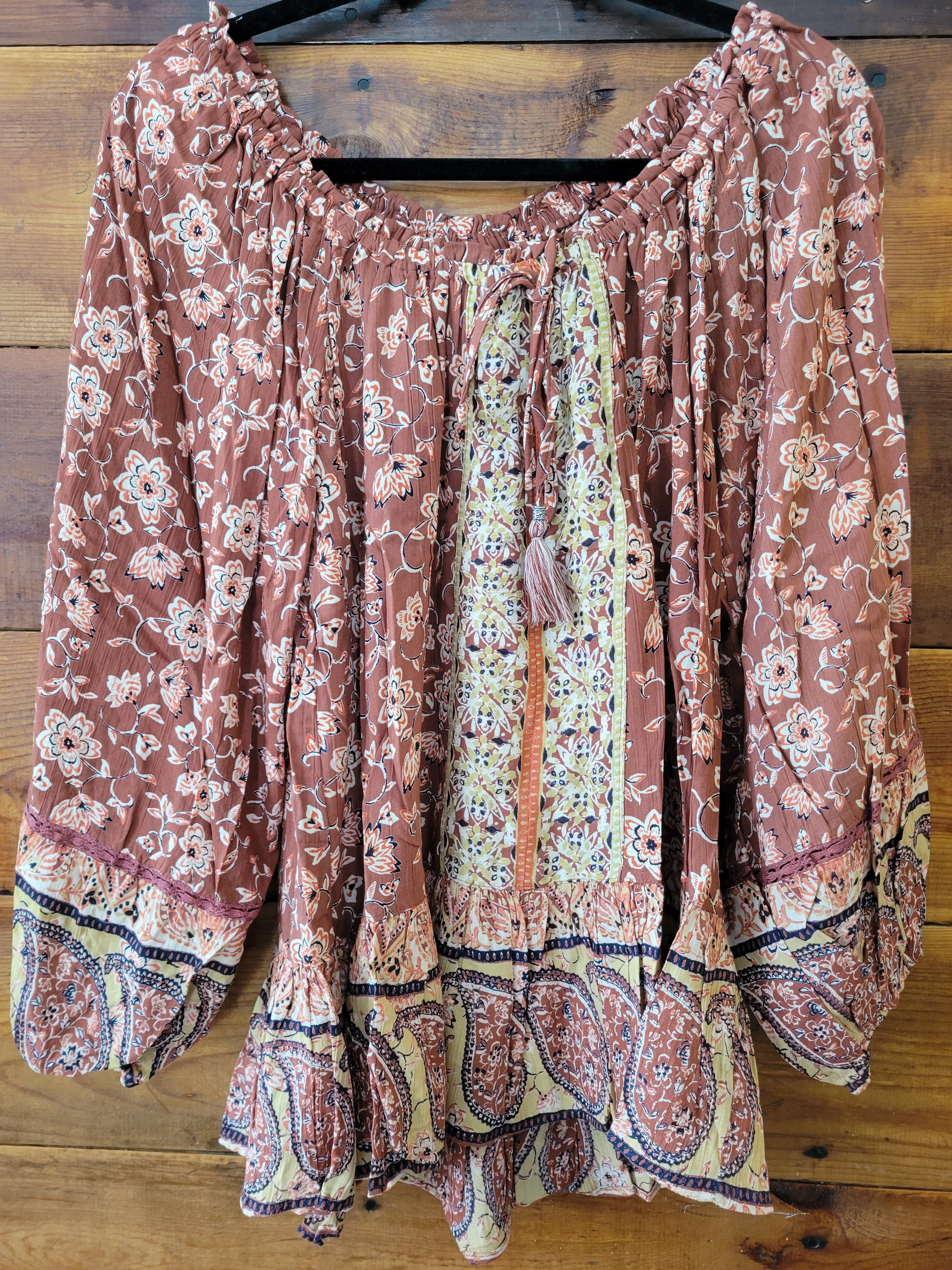 Rust Long Sleeve Top