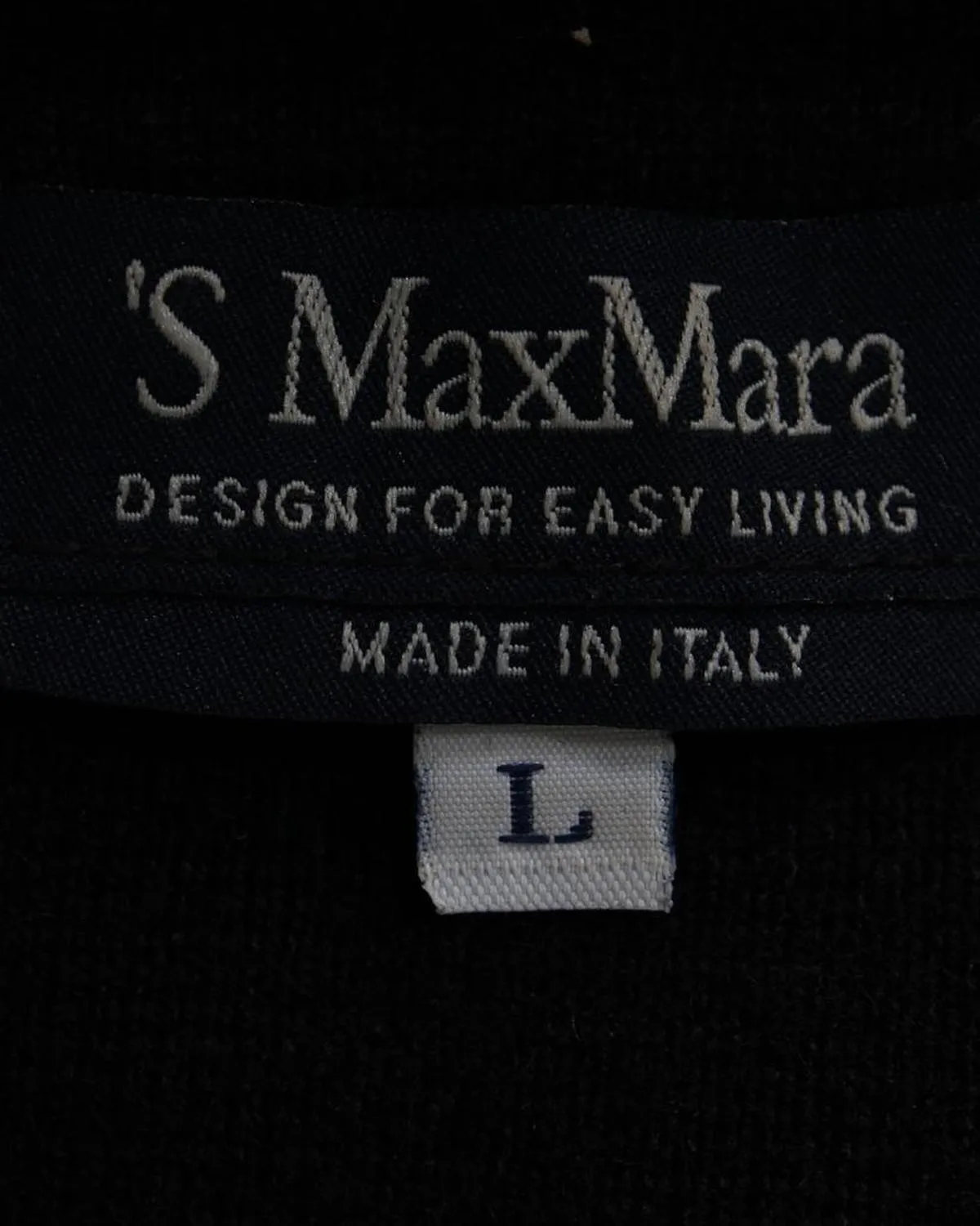 'S  Zipped Mock Neck Sweater in Black Lana Vergine