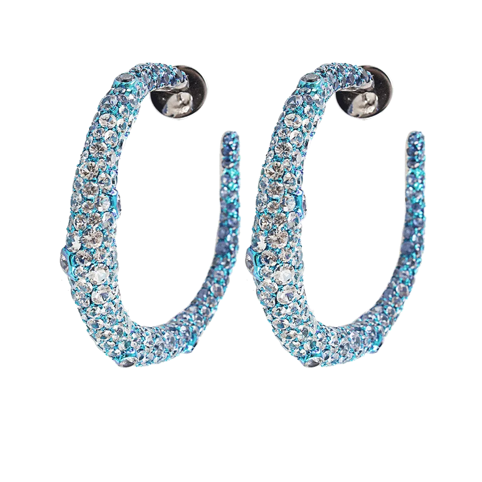 Sapphire Hoops