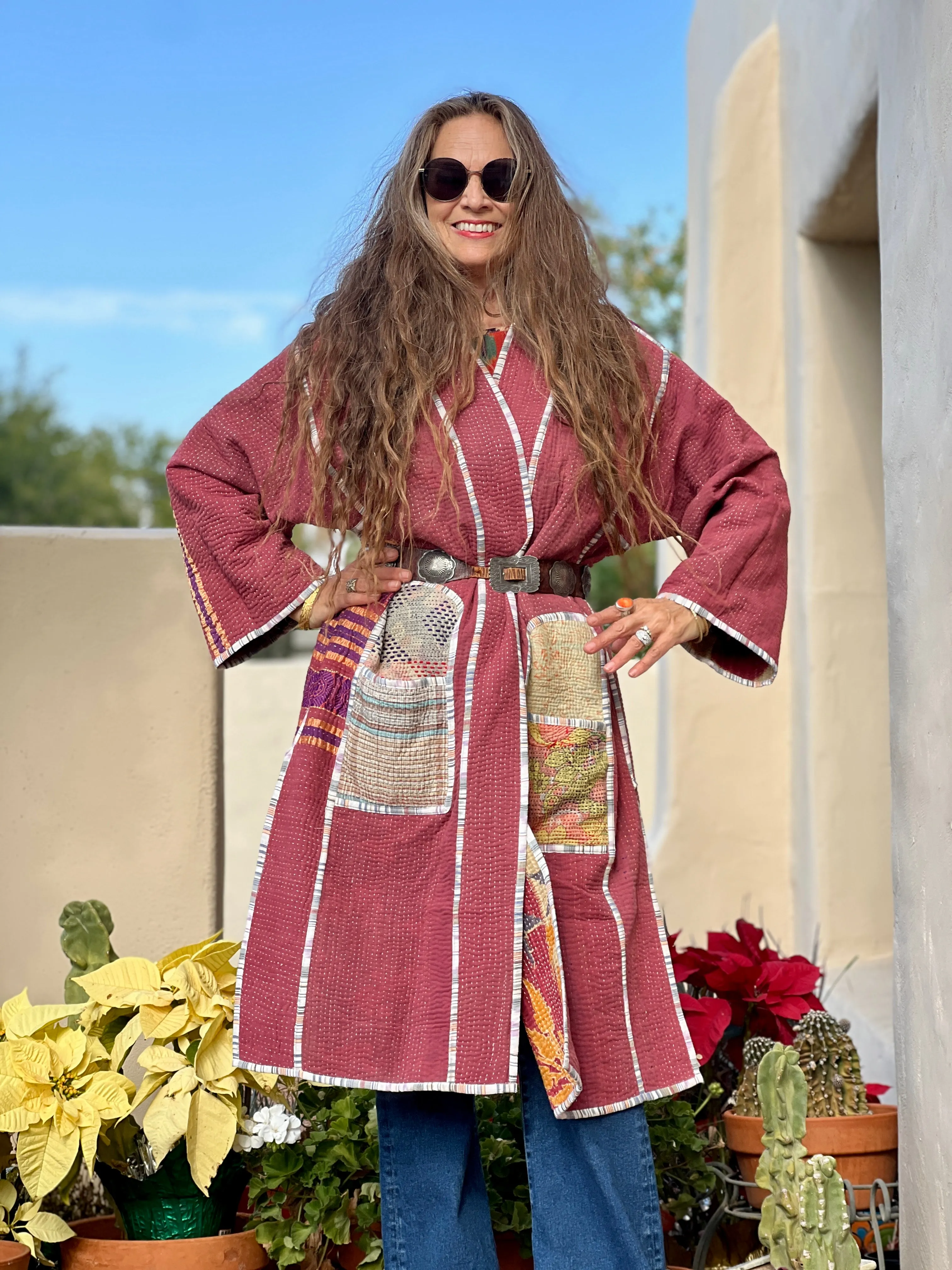 Shila quilted vintage kantha coat ONE OF A KIND