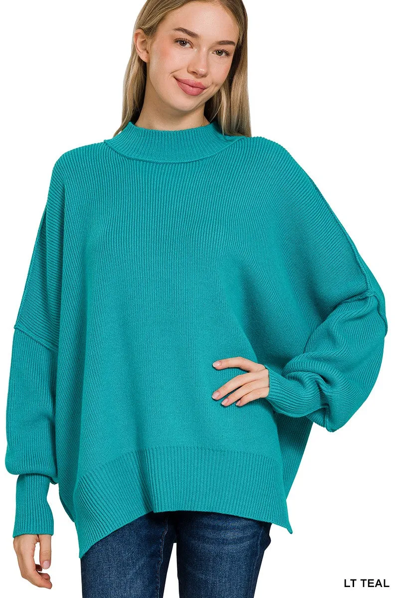 Side Slit Oversized Sweater