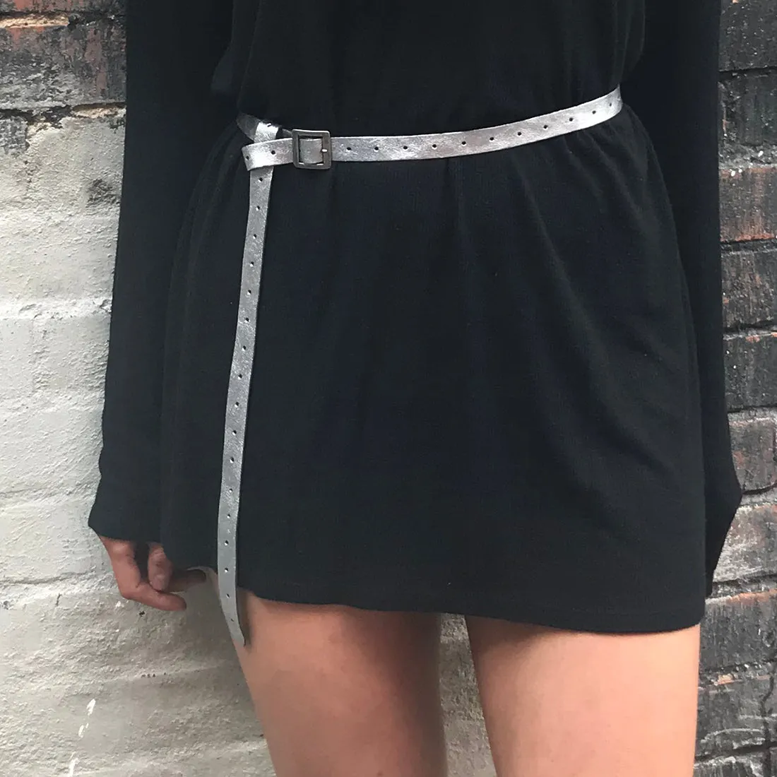 Single Wrap Skinny Belt | Genuine Leather
