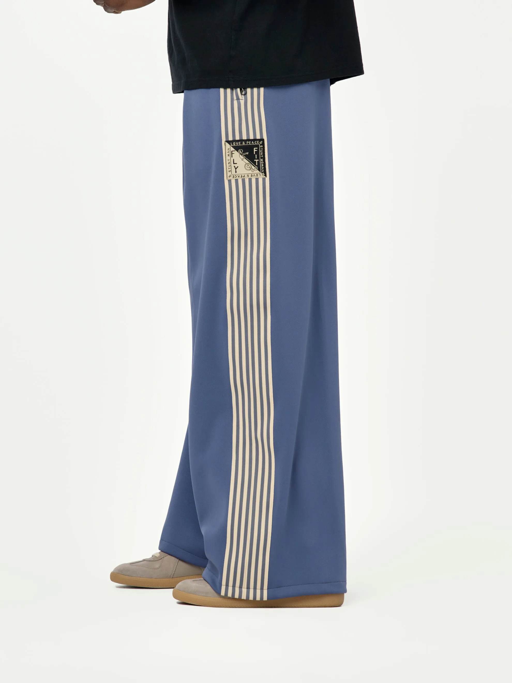 Smooth Jersey Stantman&woman Baggy Truck Pants (Banner Stripe) (Purple)