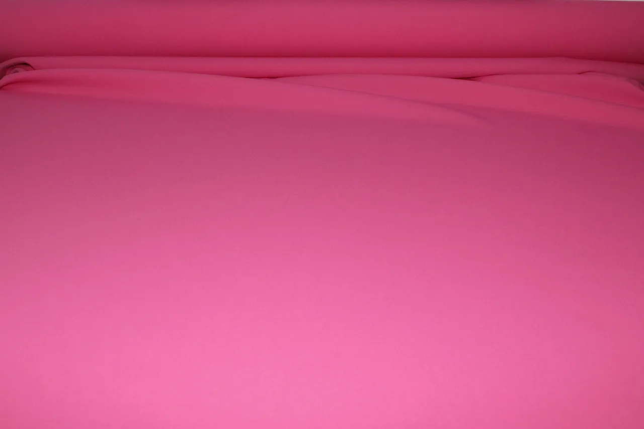 Stretch Rayon Crepe - Shocking Pink