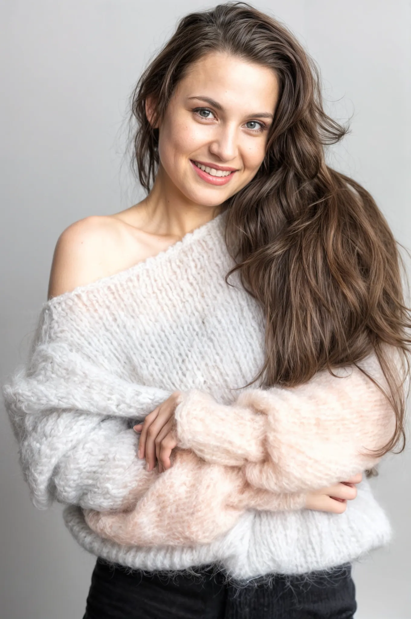 STRICKANLEITUNG für einen chunky knit sweater in zwei Farben