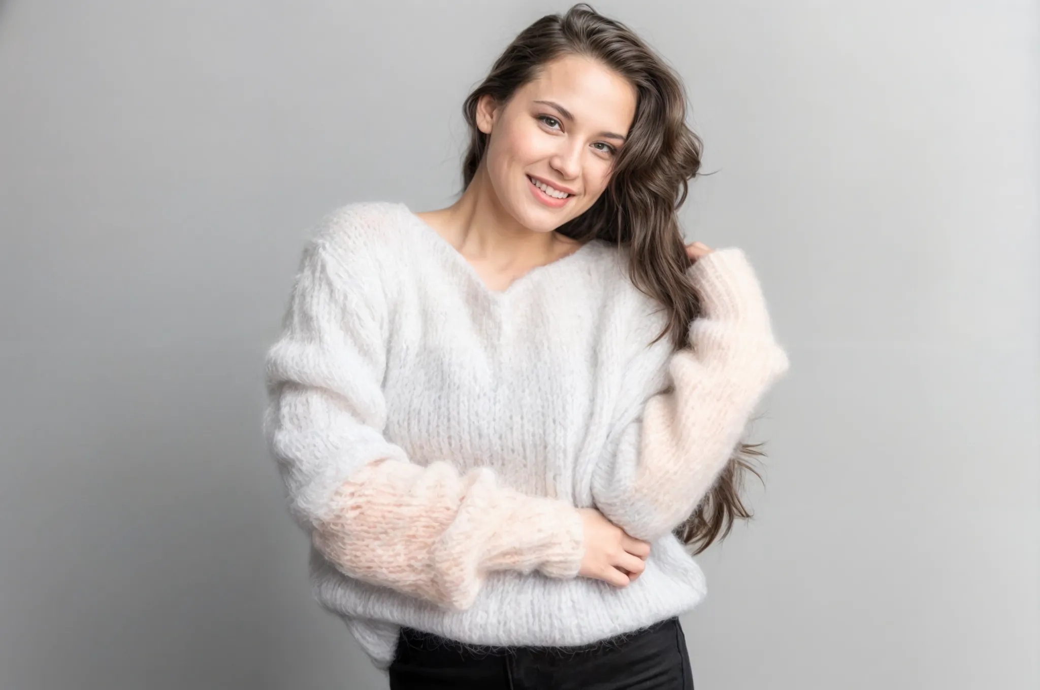 STRICKANLEITUNG für einen chunky knit sweater in zwei Farben