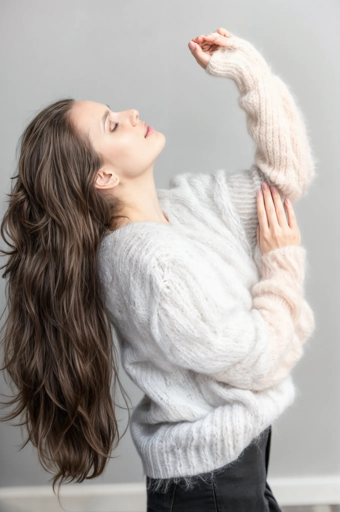STRICKANLEITUNG für einen chunky knit sweater in zwei Farben