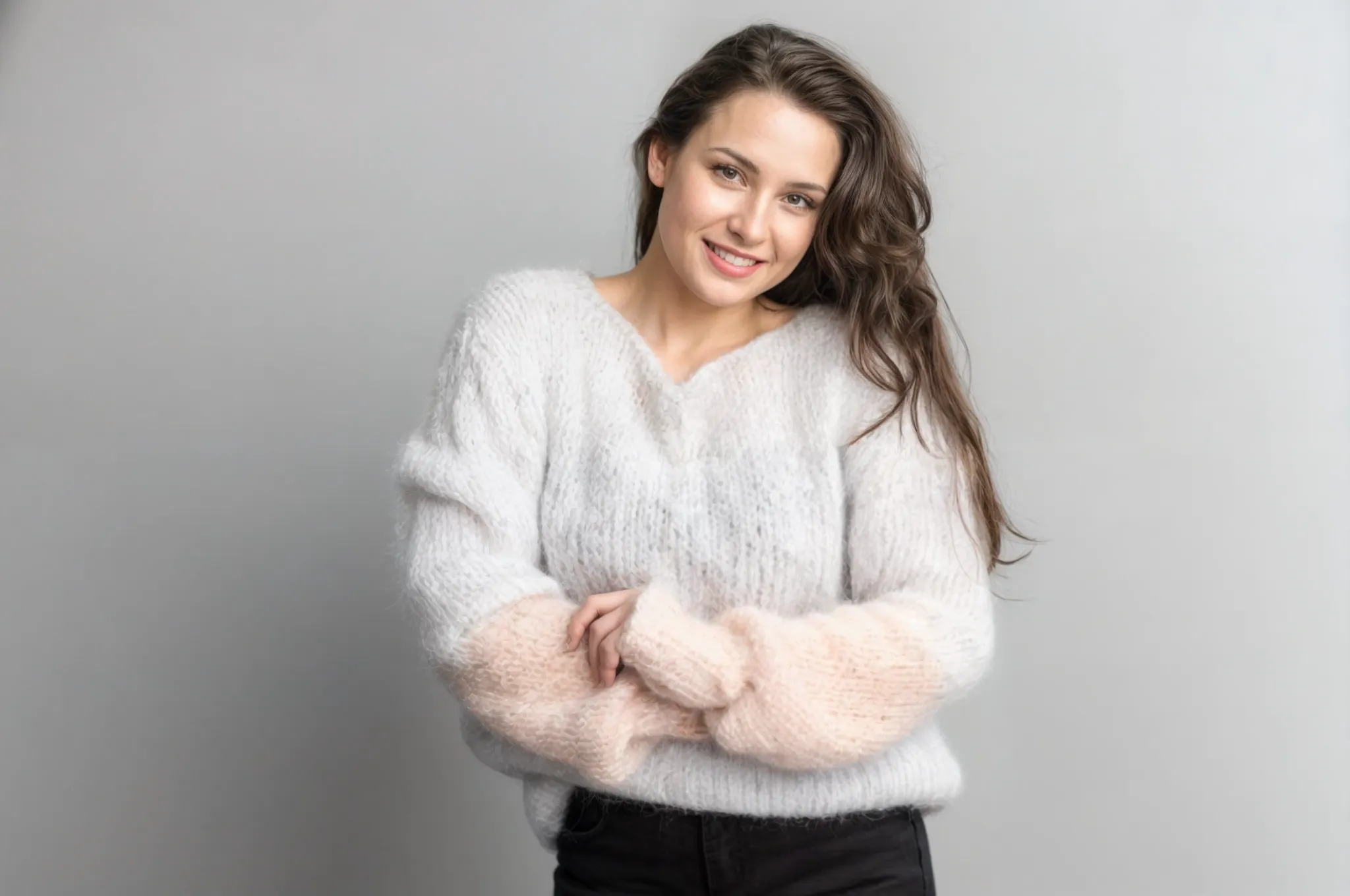 STRICKANLEITUNG für einen chunky knit sweater in zwei Farben