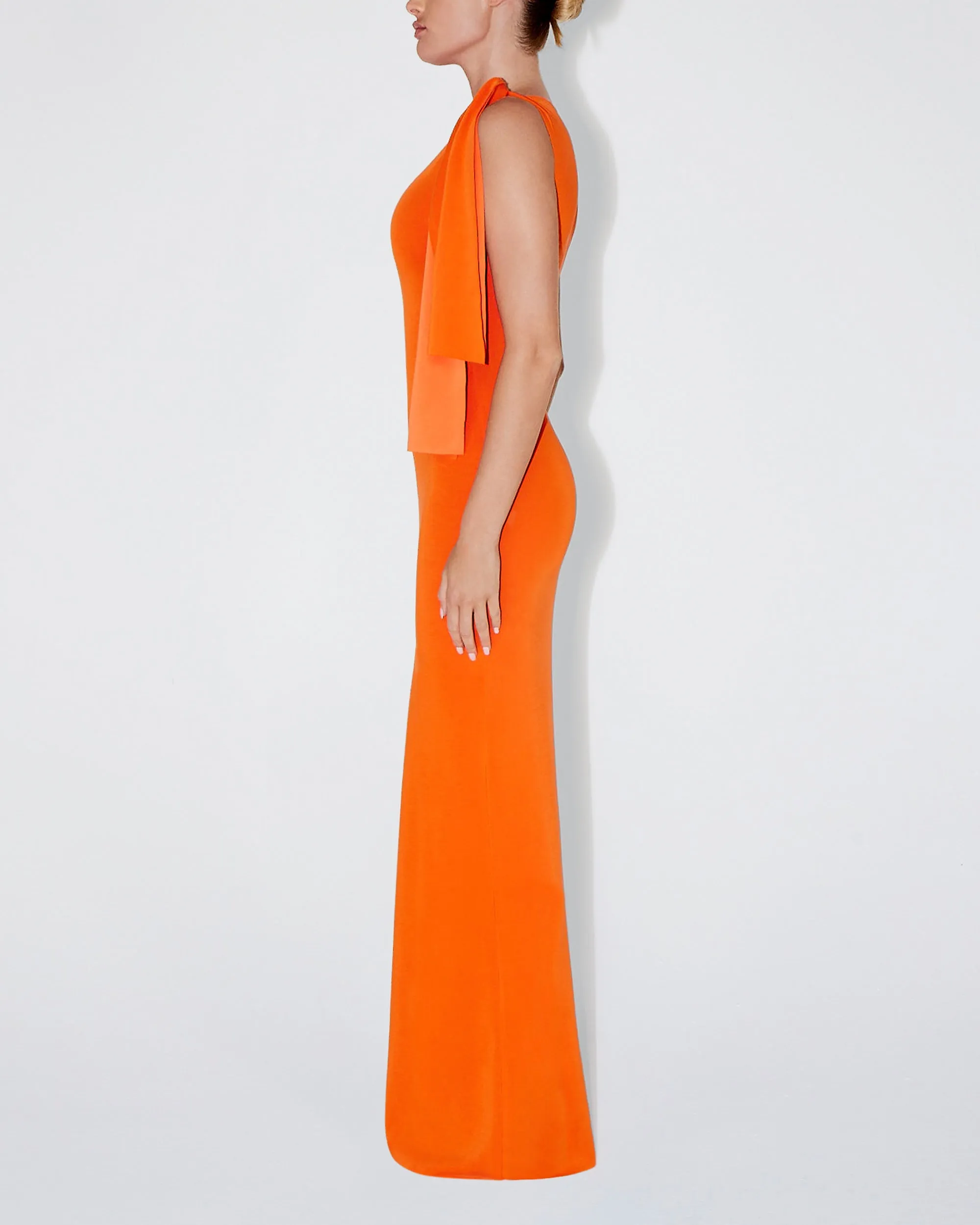 Sueded Stretch Knotted Maxi Dress | Papaya