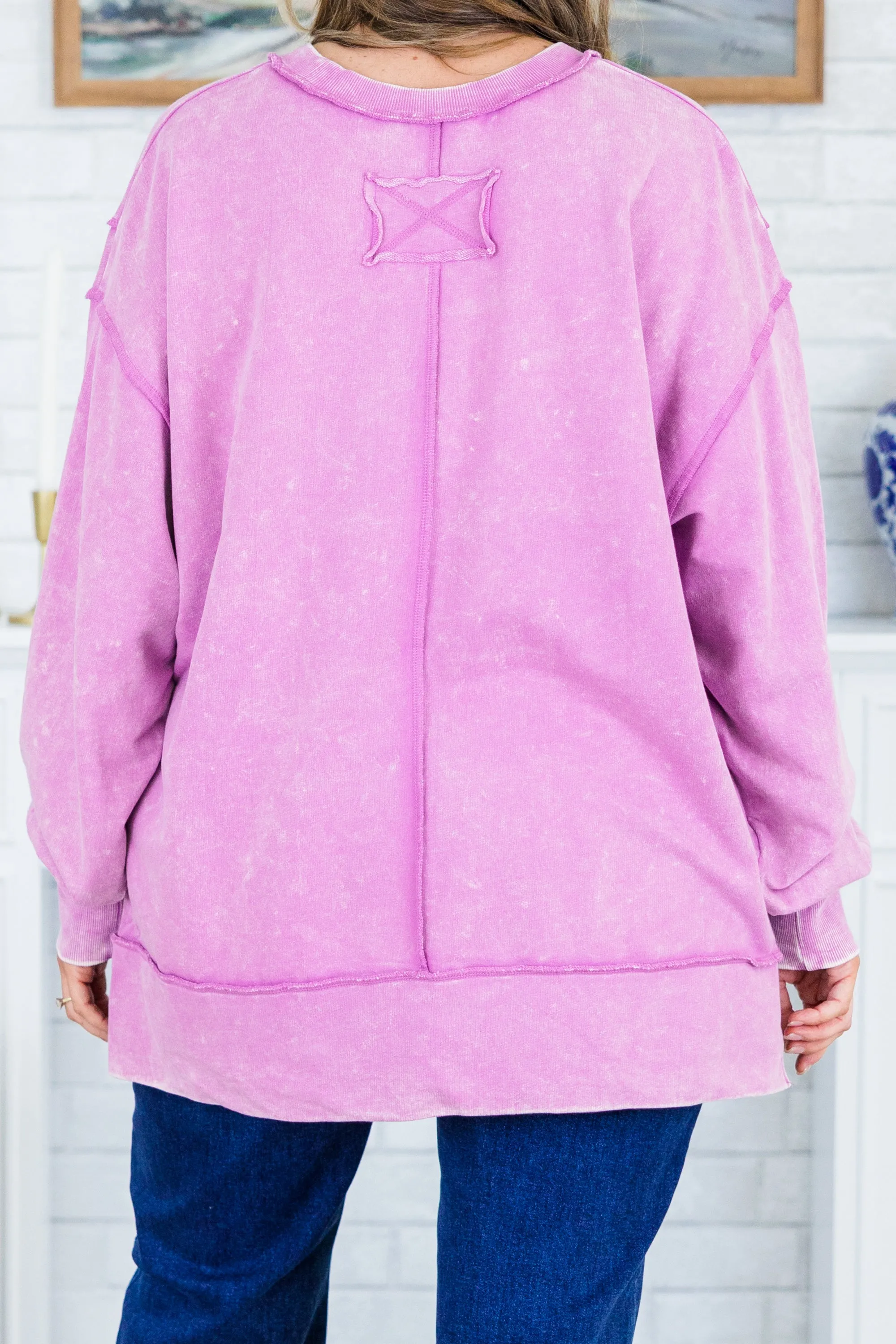 Take Me With You Pullover, Bright Violet
