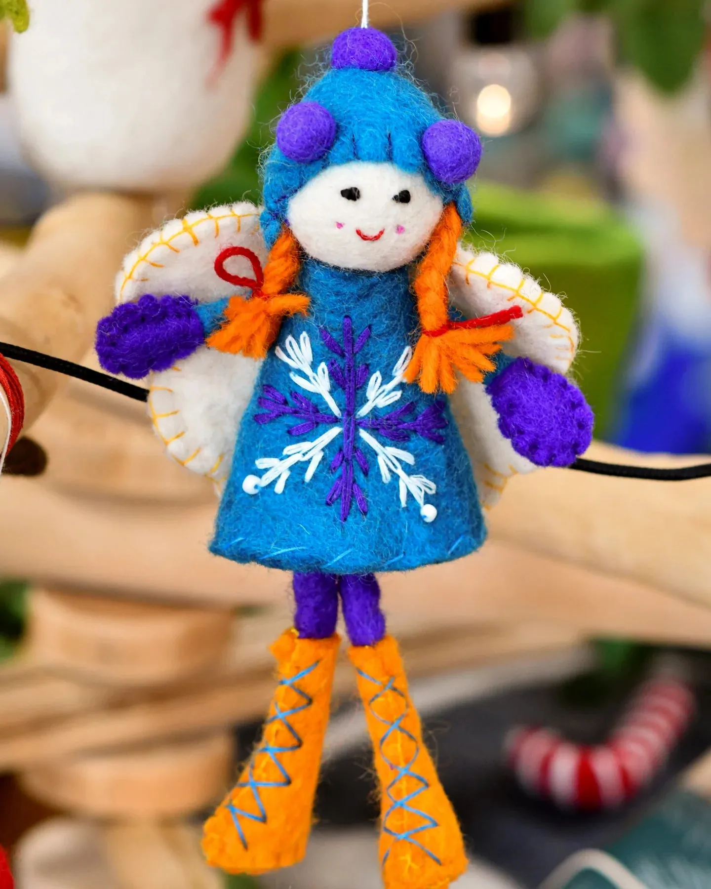 Tara's Treasures Felt Fairy - Blue Dress
