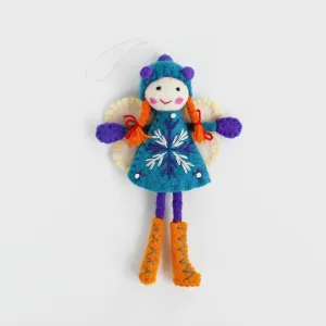Tara's Treasures Felt Fairy - Blue Dress