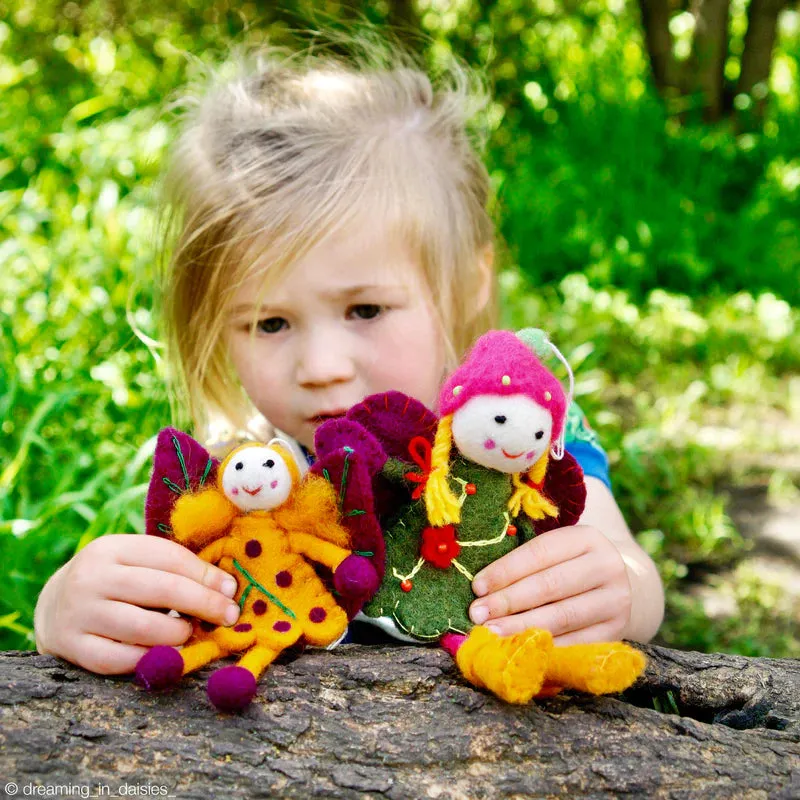Tara's Treasures Felt Fairy - Green Dress