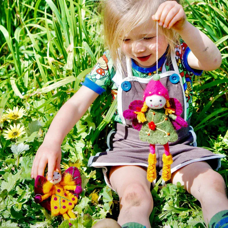 Tara's Treasures Felt Fairy - Green Dress