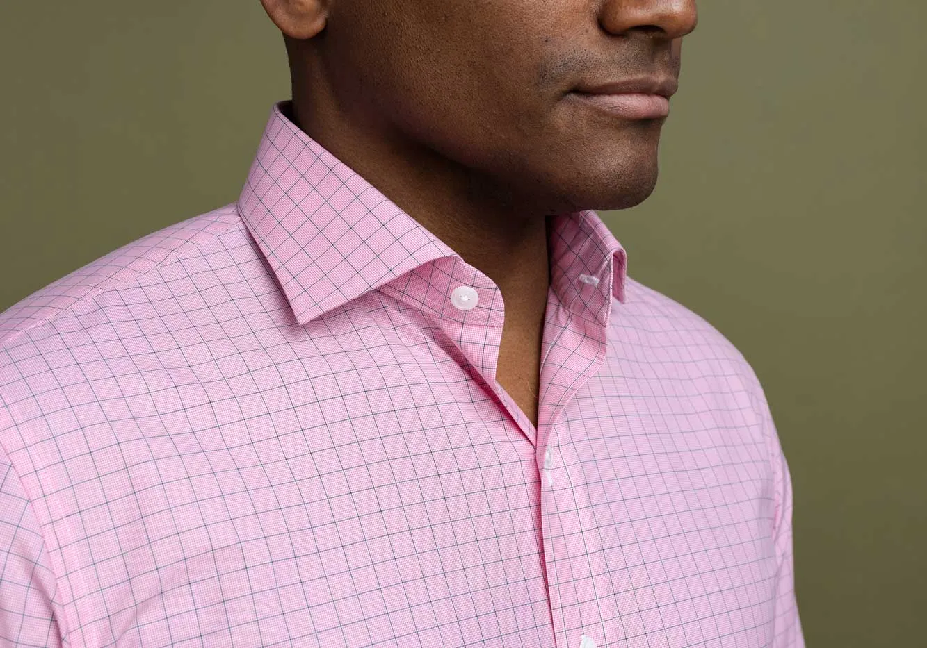 The Pink Clarendon Check Custom Shirt