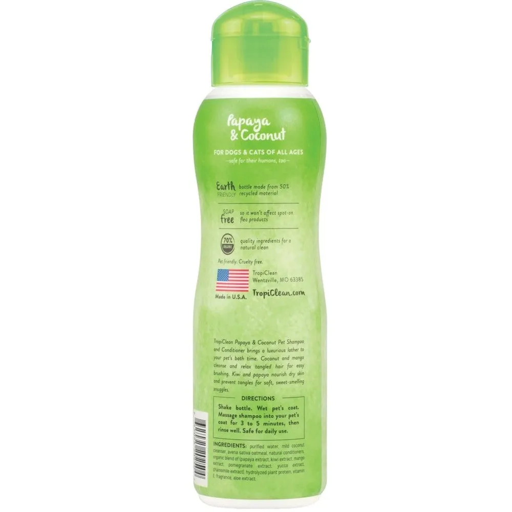 Tropiclean Papaya & Coconut Shampoo 355ML