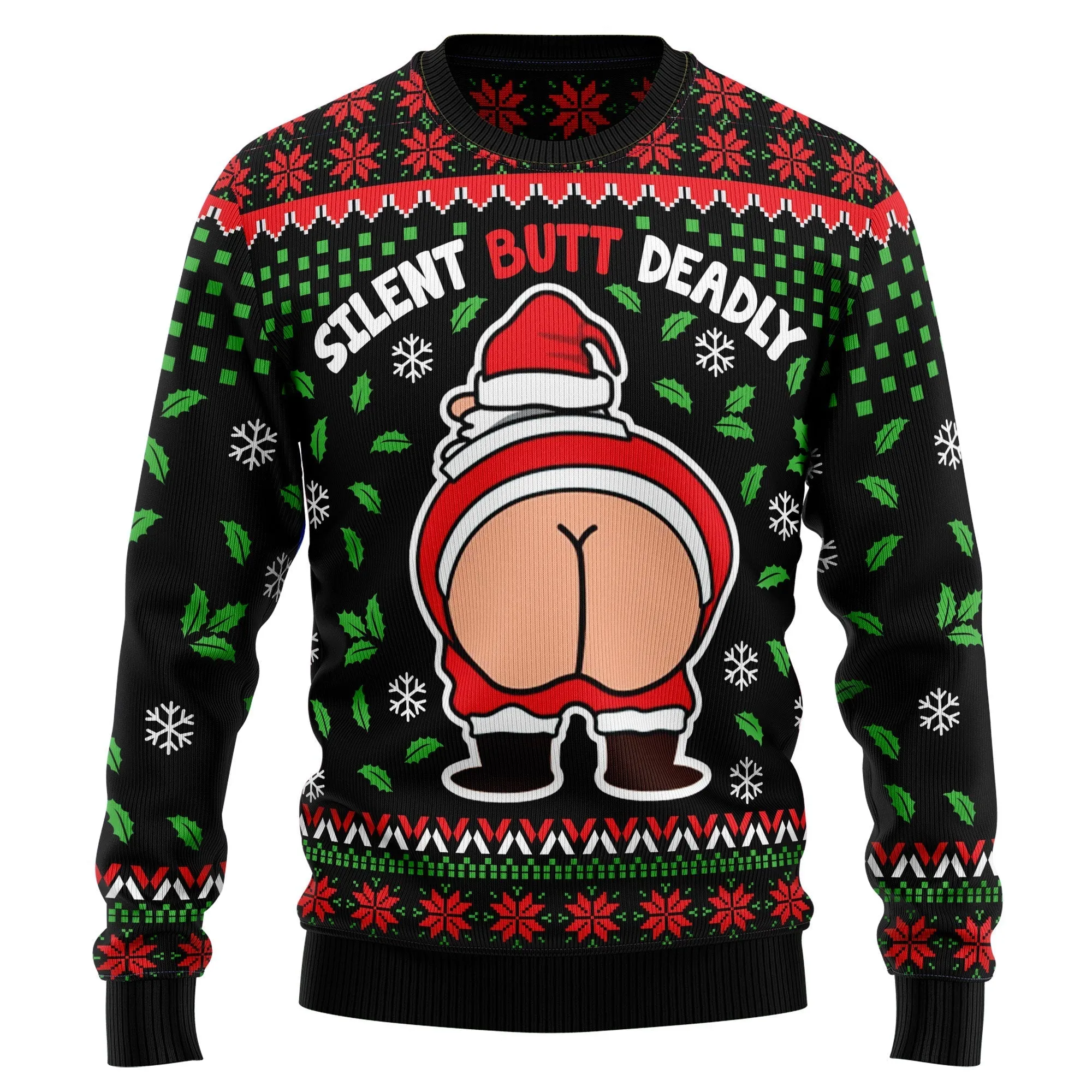 Ugly Christmas Sweater JulesRoche All-Over-Print Cotton Blend