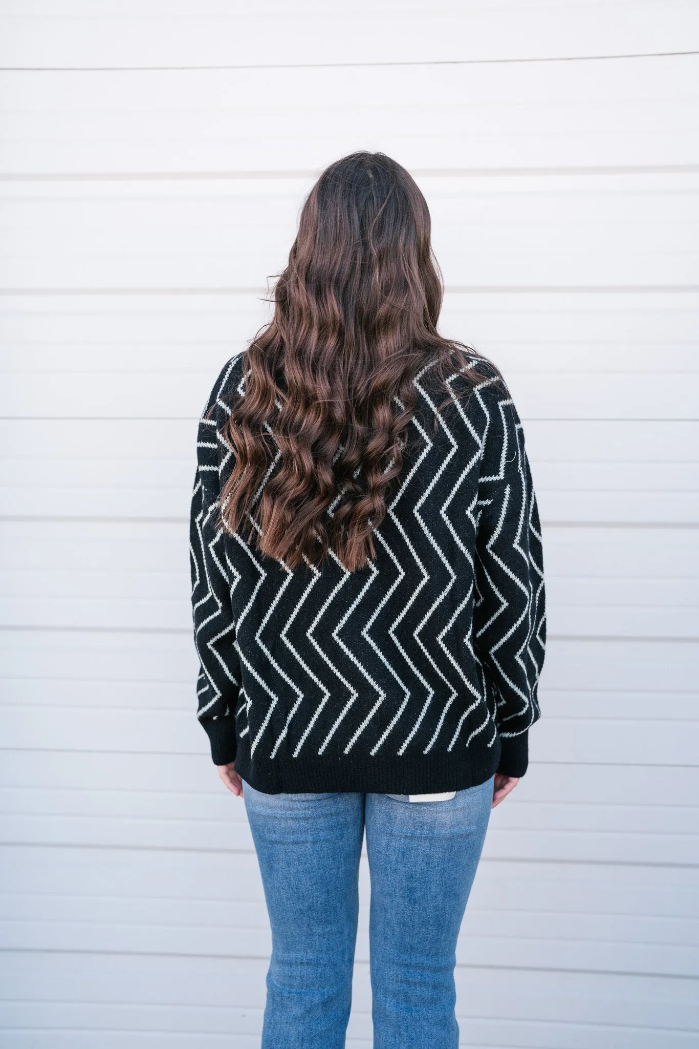Uptown Zigzag Sweater Top