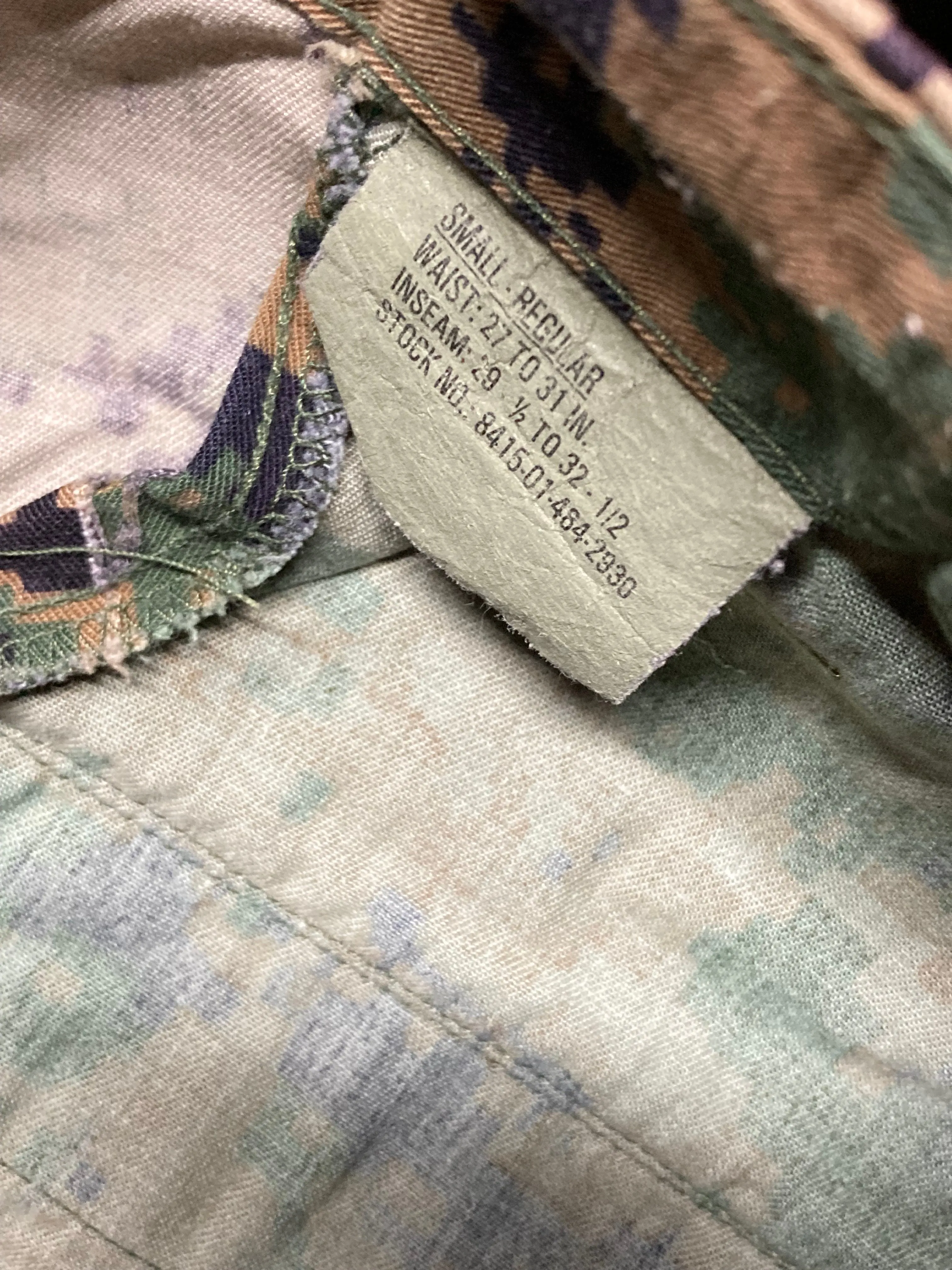 USMC Digital Camo Cargo Pants - 27-31”x29-32”, Made in USA