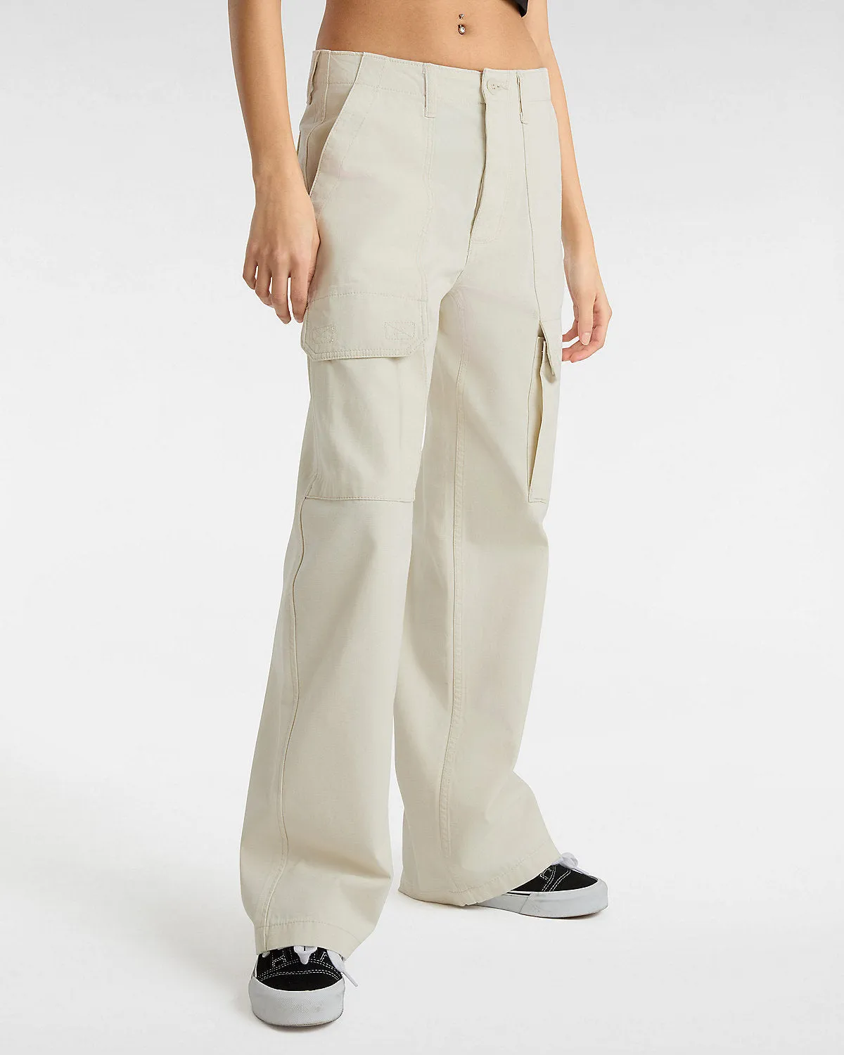 VANS Womens Arroyo Wide Leg Cargo Pant - Turtledove