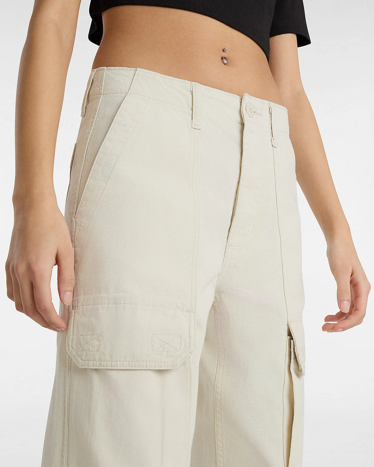 VANS Womens Arroyo Wide Leg Cargo Pant - Turtledove
