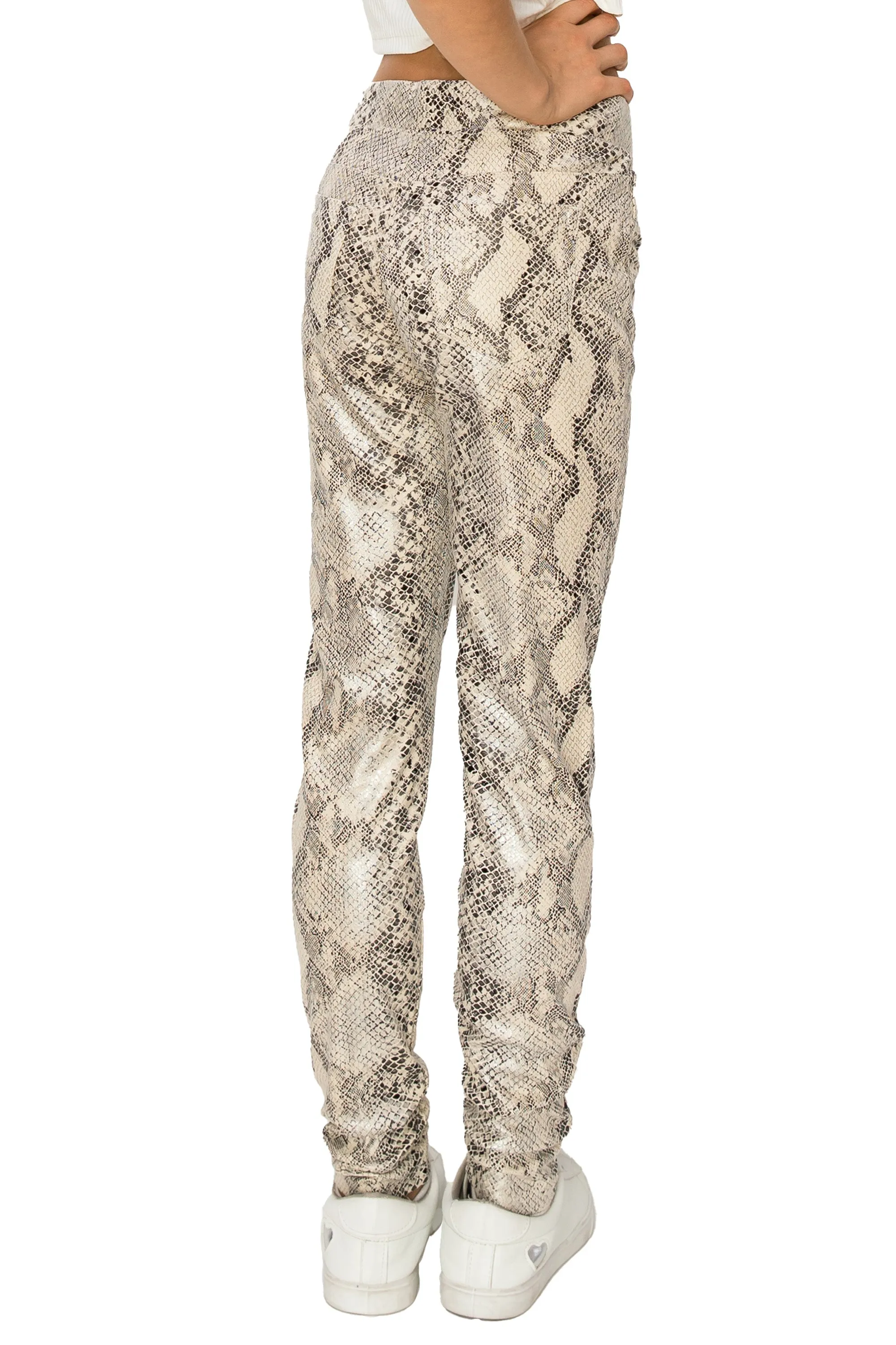 Verna - Snake Print Pull On Skinny