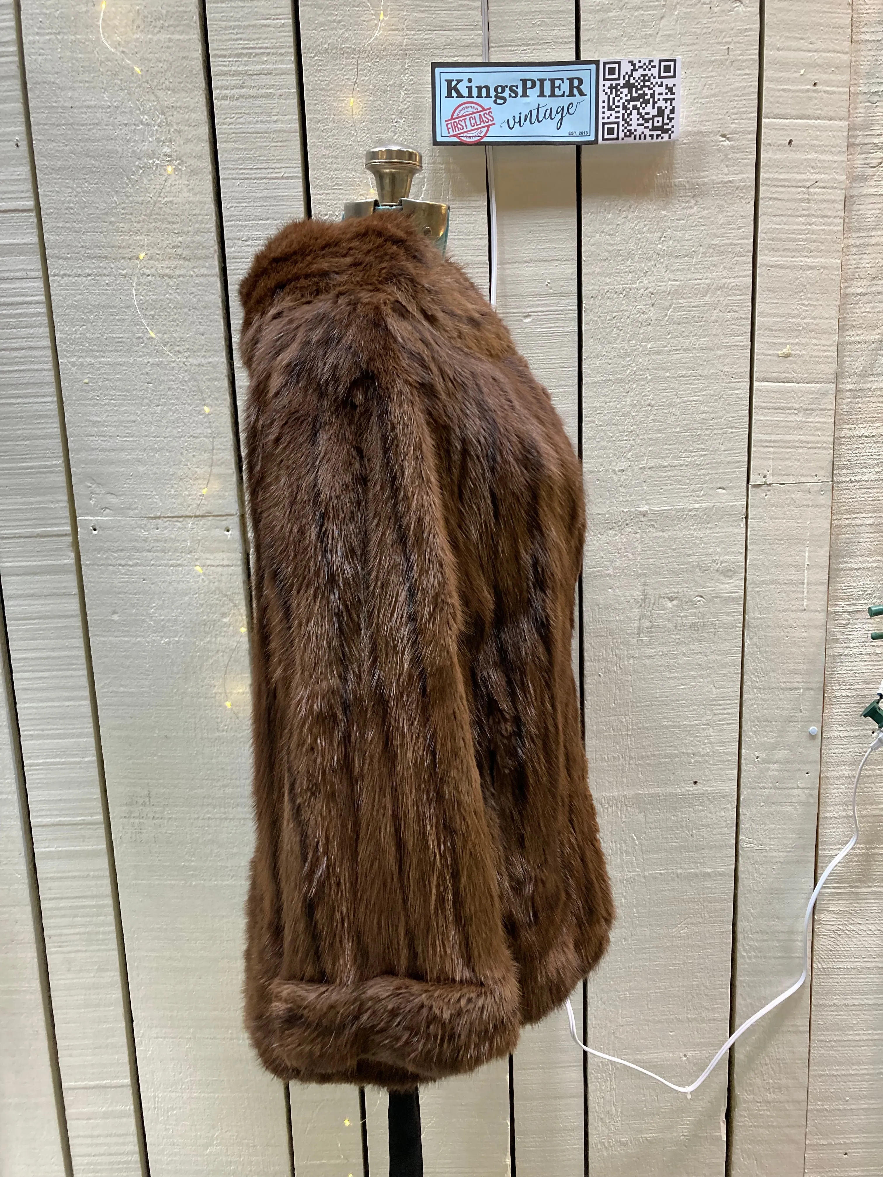 Vintage Charles Brown Furriers LTD Fur Coat, Made in Halifax, Chest 42”