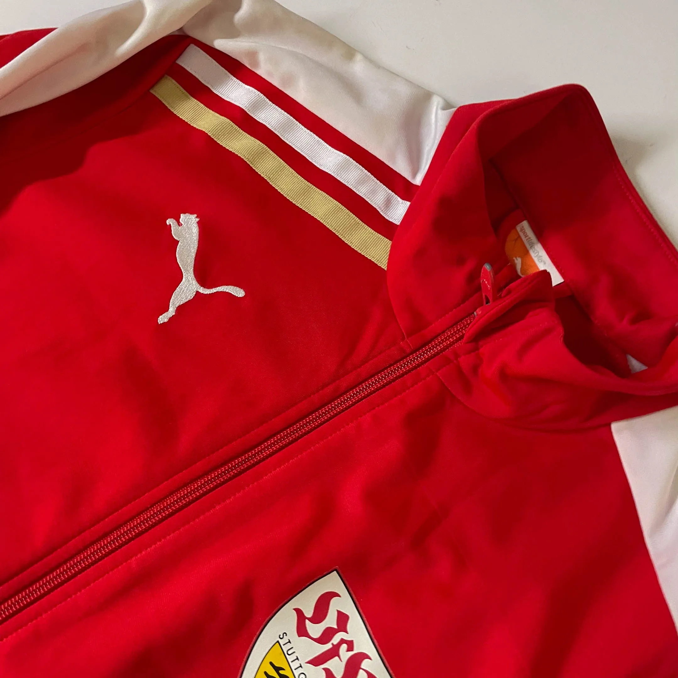 Vintage Puma sport life style red full zip track jacket in XL| SKU 3824