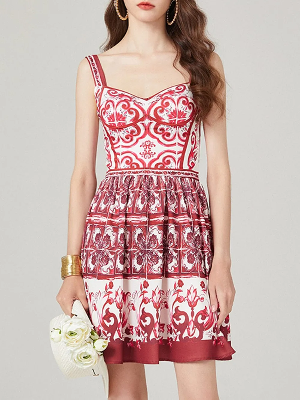 Virginie Strap Floral Mini Dress