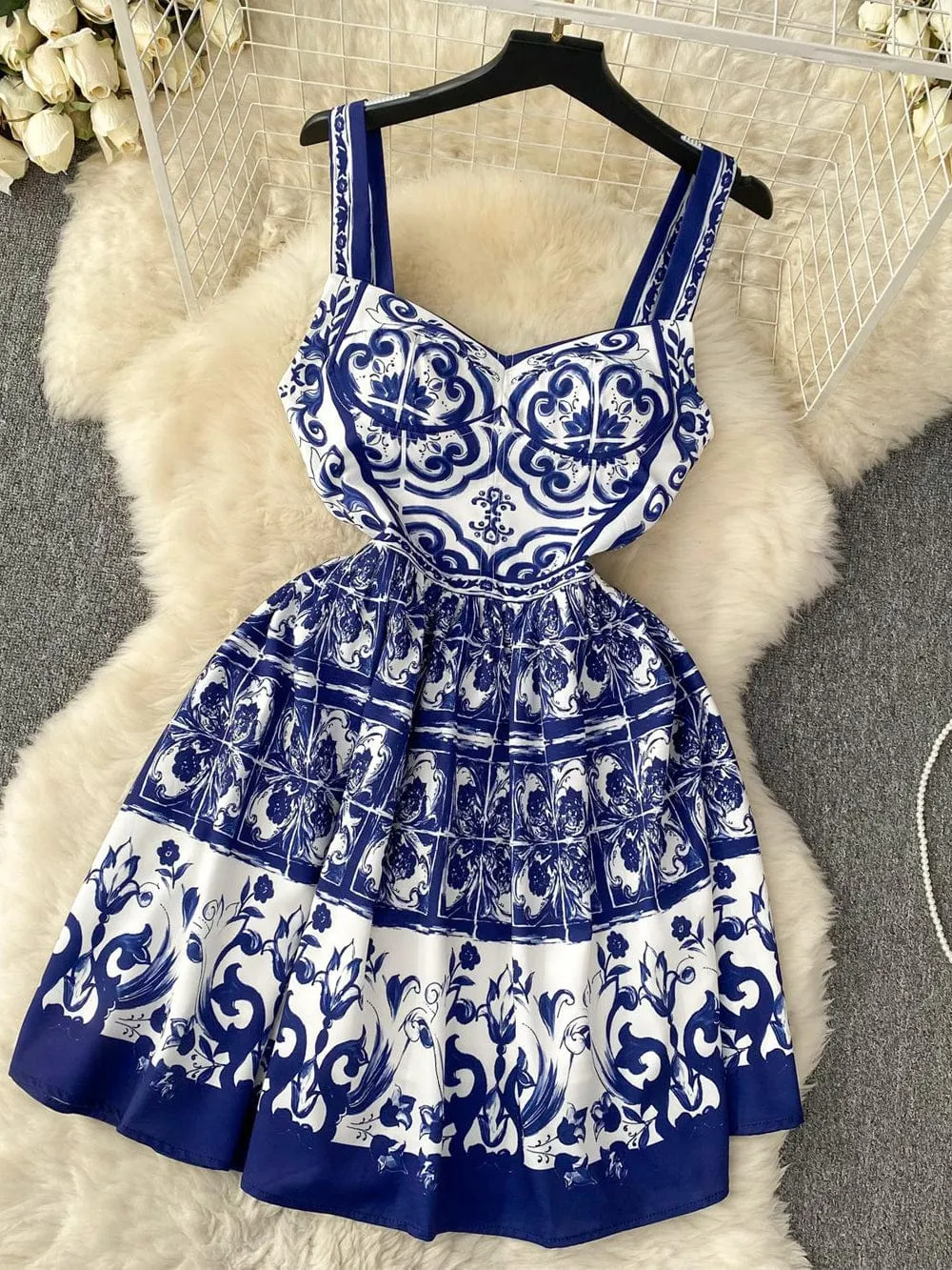 Virginie Strap Floral Mini Dress