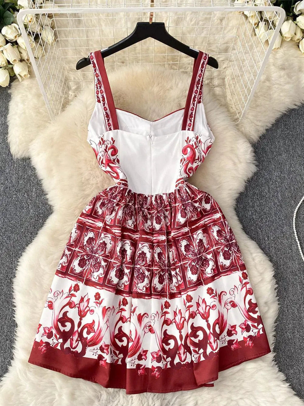 Virginie Strap Floral Mini Dress