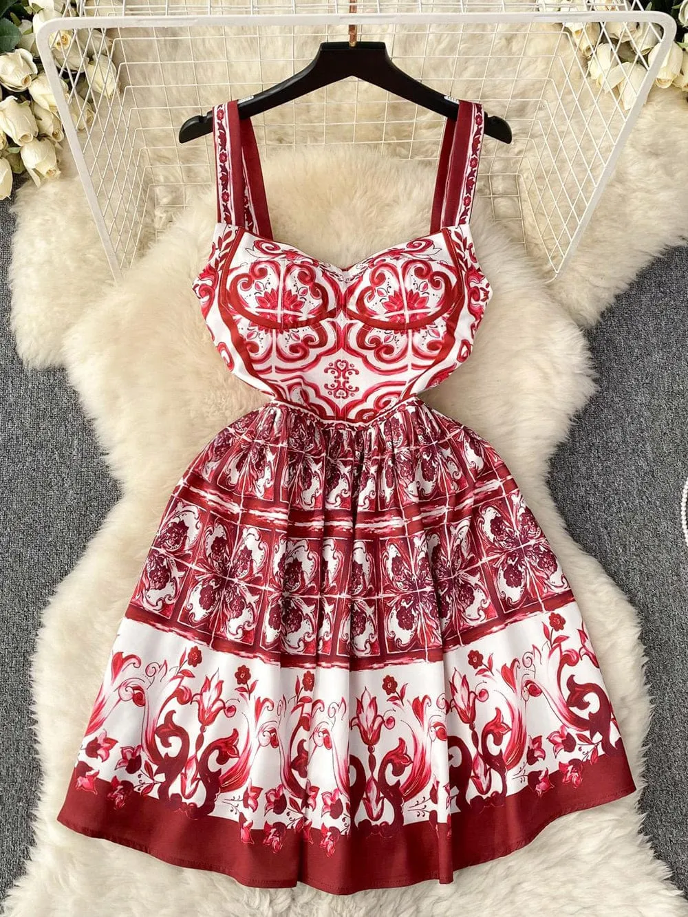 Virginie Strap Floral Mini Dress