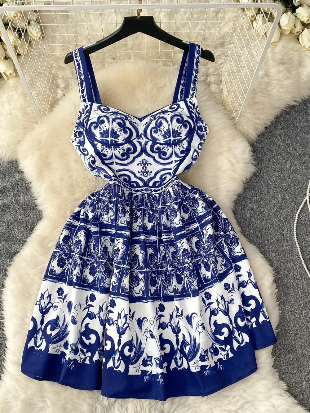Virginie Strap Floral Mini Dress