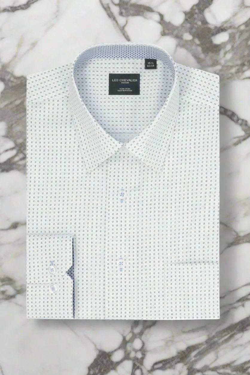 White 100% Cotton Non-Iron Long Sleeve Dress Shirts