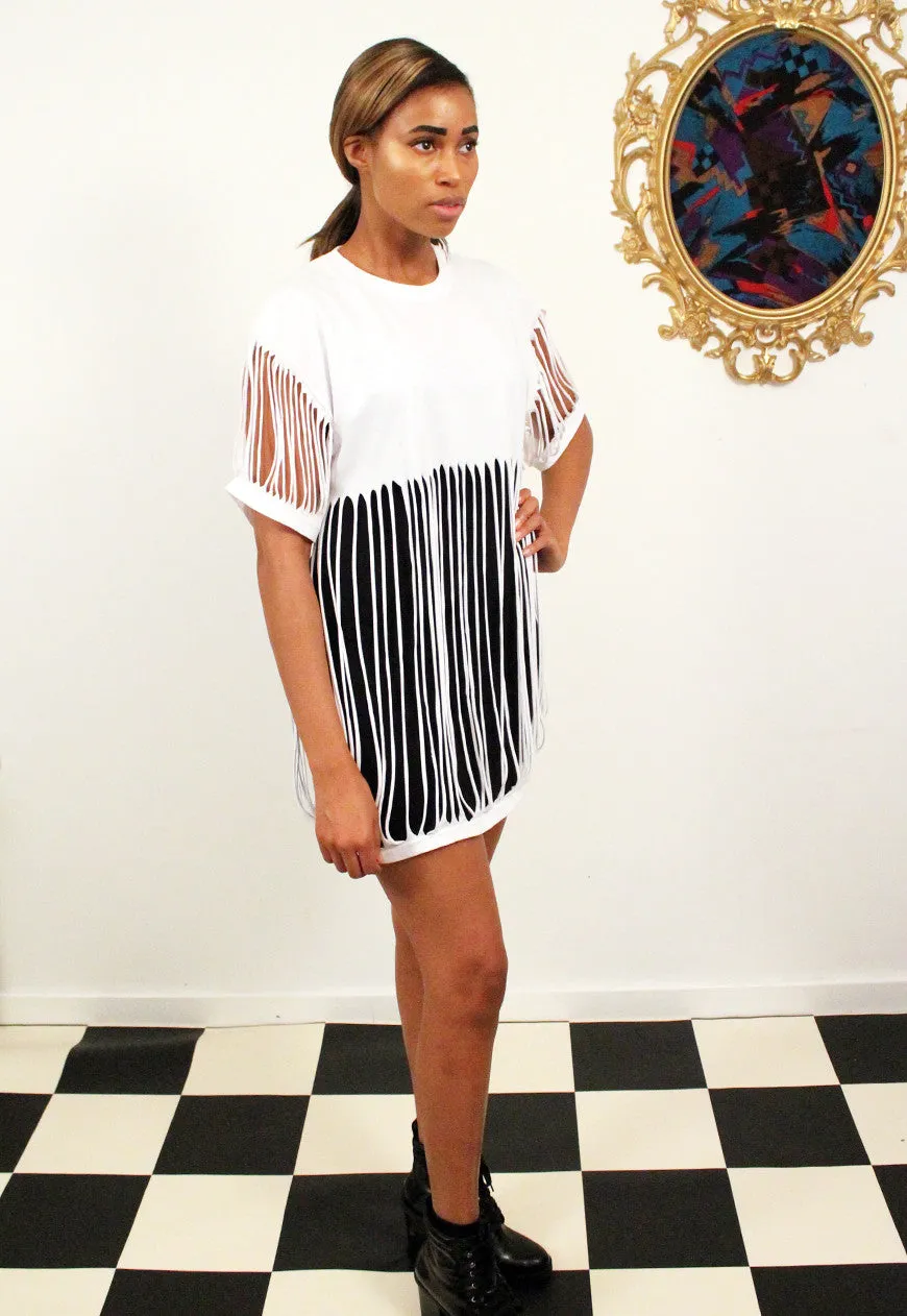 White String T-shirt Dress