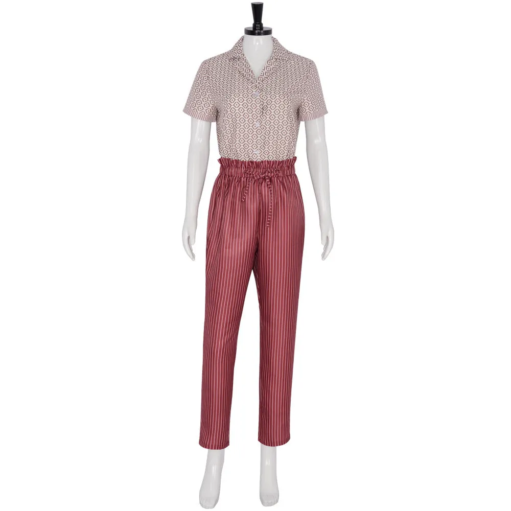 Women 2024 Movie If Bea Outfit Tops Pants 2pcs Set Cosplay Costume Halloween Carnival Suit