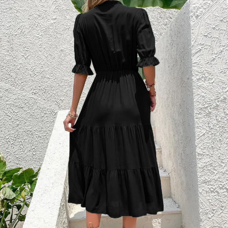 Women's Bow Tie Casual Dress